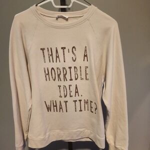 SHESHOW Cream Graphic Crewneck Sweatshirt